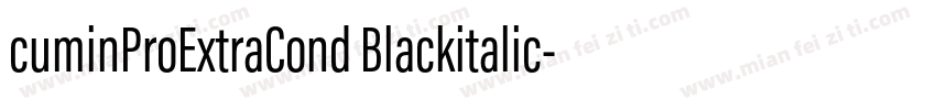 cuminProExtraCond Blackitalic字体转换